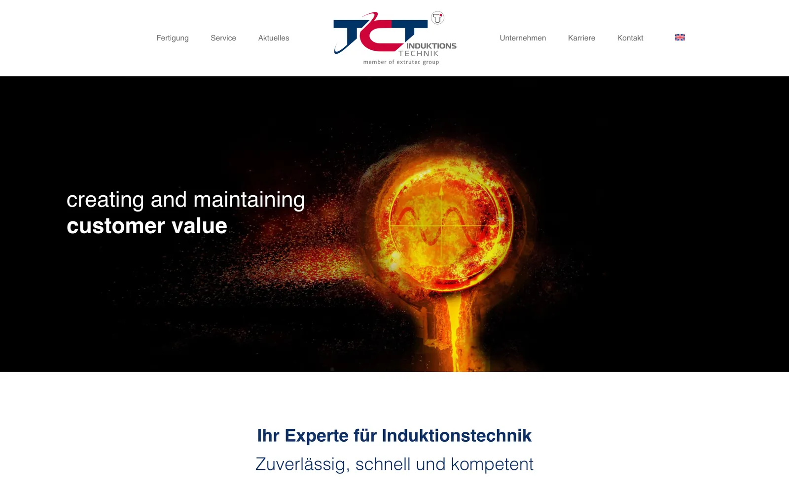Startseite von TCT Induktionstechnik